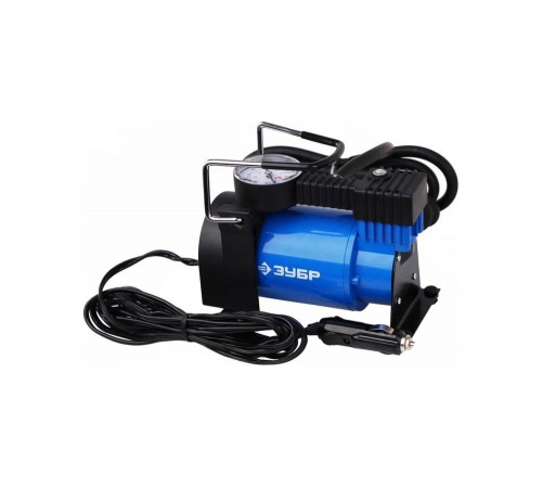 ЗУБР 10 атм, провод 3 м, шланга 2 м, 3 насадки, компрессор автомобильный 61127 Эксперт