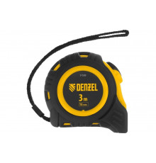 Рулетка Denzel 3 м, 16 мм, обрезиненный корпус, автоматическая фиксация 31550