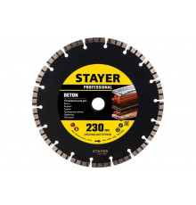 Диск алмазный отрезной по бетону/кирпичу/плитке (230х22.2 мм) CONCRETE Professional Stayer 3660-230_z02