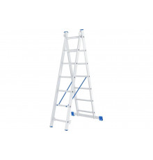 Алюминиевая двухсекционная лестница СИБРТЕХ 2х7 ступеней 97907