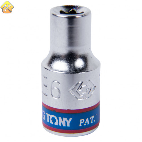 Головка торцевая TORX Е-стандарт 1/4", E6, L = 24 мм KING TONY 237506M