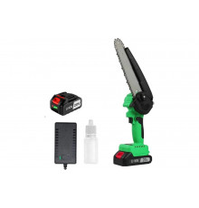 Пила цепная аккумуляторная бесщеточная Zitrek GreenSaw 20V (20 В, 4 Ач, Li-ion аккумулятор 1 шт, 2 Ач Li-ion аккумулятор 1 шт, ЗУ) 082-1858-1