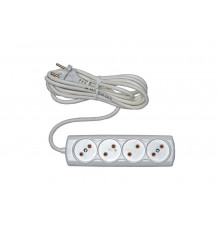 Бытовой удлинитель Rucelf 4 гнезда, ПВС 2х1 арт. RU-04-210-03G 00-00005455