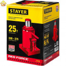 STAYER 25 т, 240-375 мм, домкрат бутылочный гидравлический RED FORCE 43160-25_z01 Professional