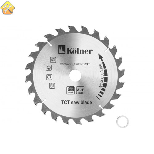 Диск пильный KSD 160х16/20 мм, 24Т Kolner 8100300018