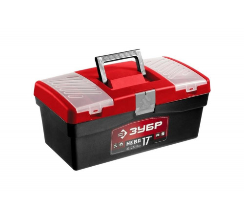 ЗУБР 420 х 220 х 180 мм (17"), пластиковый, ящик для инструмента НЕВА-17 38323-17