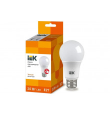 Лампа IEK LED, A60, 20вт, 230В, 3000К, E27 LLE-A60-20-230-30-E27