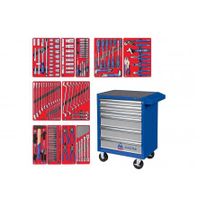 Набор инструментов МАСТАК МАСТЕР в синей тележке, 205 предметов 52-06205B