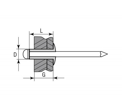 ЗУБР 4.0 х 10 мм, 1000 шт., стальные заклепки 31312-40-10 Профессионал