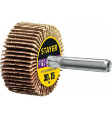 Круг шлифовальный лепестковый на шпильке STAYER P120, 30x15 мм 36606-120