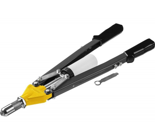 STAYER заклепки 3.2-6.4 мм - алюминий и сталь, 3.2-4.8 мм - нерж. сталь, заклепочник двуручный усиленный 3106_z01 Professional