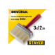 STAYER 3 х 12 см, светлая щетина, пластмассовый корпус, кисть - макловица UNIVERSAL 01824-12