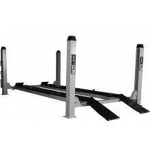 Четырехстоечный подъемник KraftWell г/п 4500 кг. платформы для сход-развала, цвет серый, длина платформ до 5700 мм KRW450AT