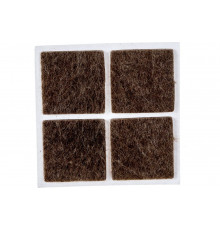 Самоклеящиеся накладки на мебельные ножки Stayer COMFORT фетровые, коричневые, квадратные - 25*25 мм, 4 шт 40912-25