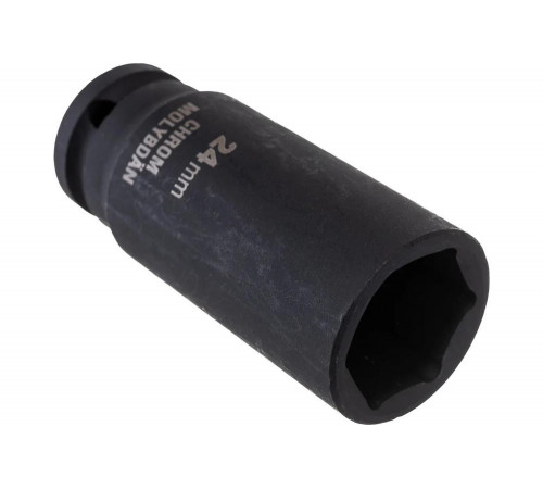 KRAFTOOL 1/2", 24 мм, Cr-Mo сталь, фосфатированная, торцовая головка ударная удлиненная 27942-24_z01