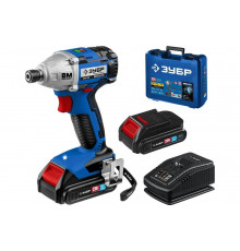 Бесщеточный винтоверт ЗУБР Профессионал 20 В, 2 АКБ, 2 Ач, в кейсе GVB-250-22