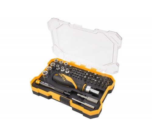 Набор вставок (бит) TOLSEN 1/4", PH, PZ, Hex, Torx, Slotted, 56 предметов TT20187