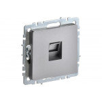 Компьютерная розетка rj45 IEK Brite рк10-брс категория 5e, сталь BR-K10-1-K46