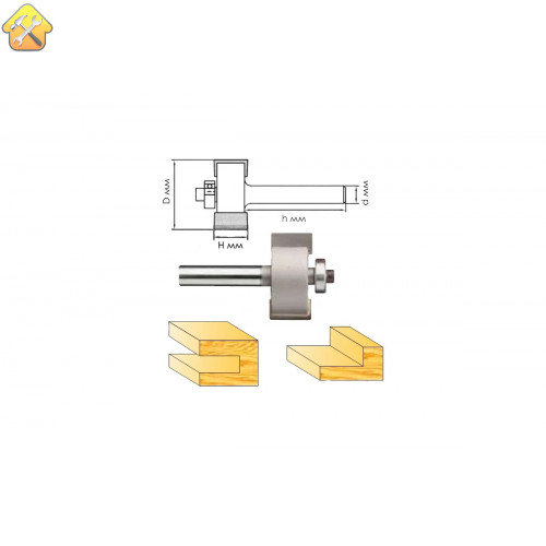 Фреза кромочная фальцевая (33x16 мм; хвостовик 8 мм) по дереву Интерскол 2193501603301