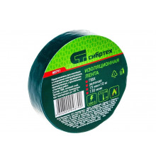 Изолента СИБРТЕХ ПВХ, 15 мм х 10 м, 130 мкм, зеленая 88791