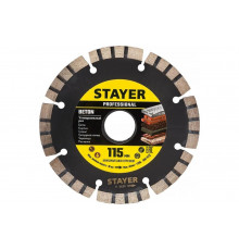 Диск алмазный отрезной по бетону/кирпичу/плитке (115х22.2 мм) CONCRETE Professional Stayer 3660-115_z02