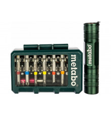 Набор бит (29 предметов) + фонарик Metabo 626721000