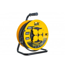 Удлинитель на катушке с термозащитой 4х50м УК50 3х1.5 IP44 IEK Industrial plus WKP15-16-04-50-44 280615