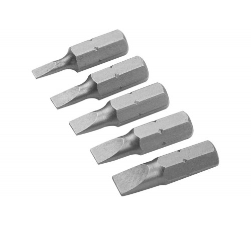 Набор вставок бит торцевых 1/4", Slotted, 3-6.5 мм, 25 мм, 5 предметов TOLSEN TT20285