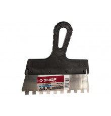 Фасадный зубчатый шпатель 200 мм Зубр МАСТЕР 10078-20-10