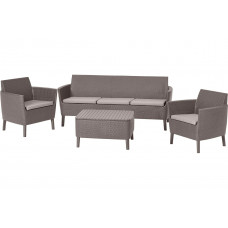 Комплект с тройным диваном Keter Salemo 3 seater set капучино 238589