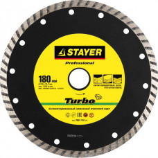 STAYER Ø 180х22.2 мм, алмазный, сегментный, круг отрезной для УШМ TURBO-Pro 3662-180_z01 Professional