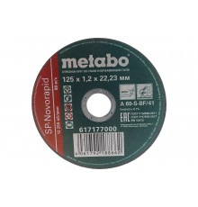 Круг отрезной по нержавеющей стали (125 x 1.2 x 22,2 мм) SP-Novorapid RU Metabo 617177000