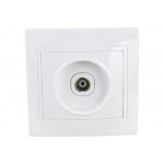 Телевизионная 1местная розетка IEK КВАРТА белый EAK10-K01-DM