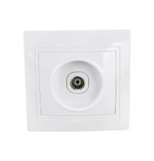Телевизионная 1местная розетка IEK КВАРТА белый EAK10-K01-DM