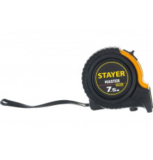 Рулетка Stayer MASTER 7,5м / 25мм в ударостойком обрезиненном корпусе 34025-07_z01