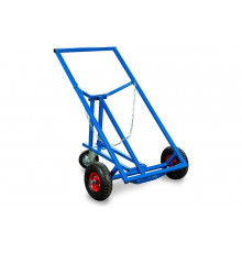 Тележка для металлических бочек TOR КБ-2, колеса 250 пневмо + 160 поворотное 1023594