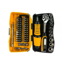 Биты и торцовые головки с трещоткой и воротком 39шт STAYER PROFI 25135-H39