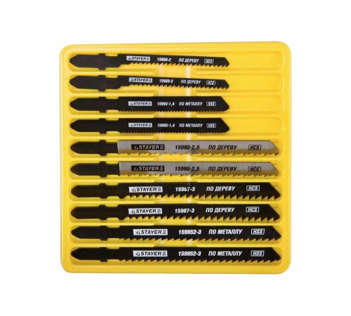 Набор полотен STAYER Мастер №3 по дереву металлу и пластику для электролобзика EU T111C T119BO T101B T118A T127D 10 шт. 15981-H10-3