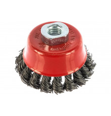 Щетка чашечная для УШМ (75 мм; М14; крученая проволока 0.8 мм) MTX 74622