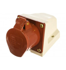 Розетка наружной установки IEK 16А 3P+Е 380В IP44 114 ИЭК PSR12-016-4