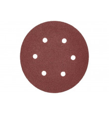 Круг шлифовальный на липучке, по дереву и металлу (6 отверстий, 150 мм, P100, 5 шт.) ELITECH 1820.099000