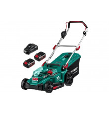 Бесщеточная газонокосилка ЗУБР 36 В, 4 А*ч, 2 АКБ и ЗУ ГКЛ-3736-42