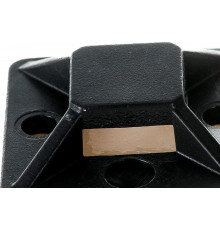 Самоклеющаяся площадка под хомут-стяжку Зубр ПХС черная, 20 x 20 мм, 100 шт, нейлоновая, 30917-20