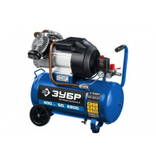 Воздушный масляный компрессор Зубр Профессионал 400 л/мин, 50 л, 2200 Вт, КПМ-400-50