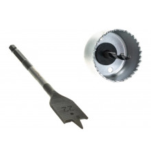 Набор ЗУБР "ЭКСПЕРТ" для врезки замков, коронка по дереву 48мм, державка с центр. сверлом, перьевое сверло 22мм, 3 пред 2954-48-H3_z01