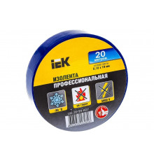 Изолента ПВХ 19мм, 20м, синяя IEK ИЭК UIZ-20-10-K07