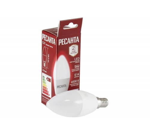 Светодиодная лампа Ресанта LL-R-C37-7W-230-4K-E14