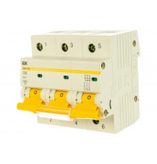 Автоматический модульный выключатель IEK 3п C 80А ВА 47-100 10кА ИЭК MVA40-3-080-C