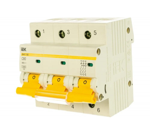 Модульный автомат IEK ВА 47-100 3п, C 80А, 10 кА - Надежный защитник электрических сетей