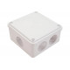 Распаячная коробка IEK км для о/п 100x100x45мм ip44 6 вв. белая UKO11-100-100-045-K01-44
